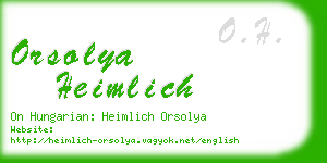 orsolya heimlich business card